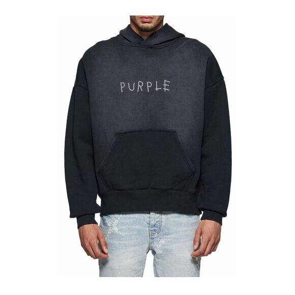 Purple Brand Hoodie Heavyweight Fleece PO Mens Black P401